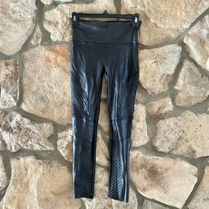 Spanx: Women’s Petite Faux Leather Moto Leggings